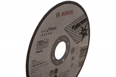 Круг отрезной BOSH Best for INOX 125x1.0 мм, прямой фото в интернет-магазине "Салмет"