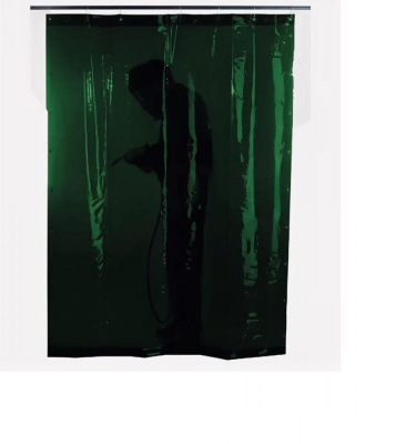 Штора сварочная WELDTEX PVC темно-зеленая ТУ28.29.70-002-62162486-2018 стандартная ширина 1400мм фото в интернет-магазине "Салмет"