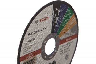 Круг отрезной BOSH MULTICONSTRUCT 125x1.0 мм, прямой фото в интернет-магазине "Салмет"